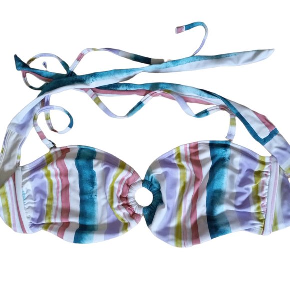 SANDFLOWER Bandeau Bikini Set High Waisted Swimsuit Women's Size L & XL - Picture 5 of 16